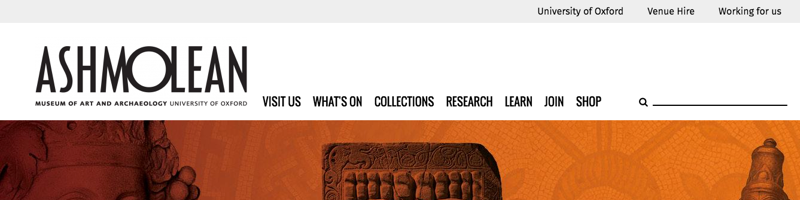 Ashmolean museum website header